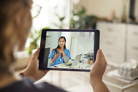 Telemedicine doctor’s appointment